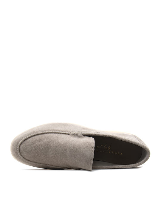 Suede Ανδρικά Loafers σε Γκρι Χρώμα