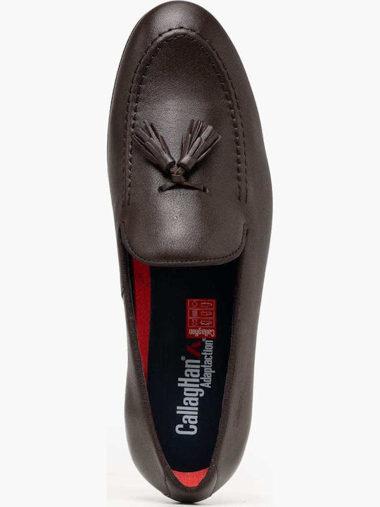Δερμάτινα Ανδρικά Loafers σε Καφέ Χρώμα