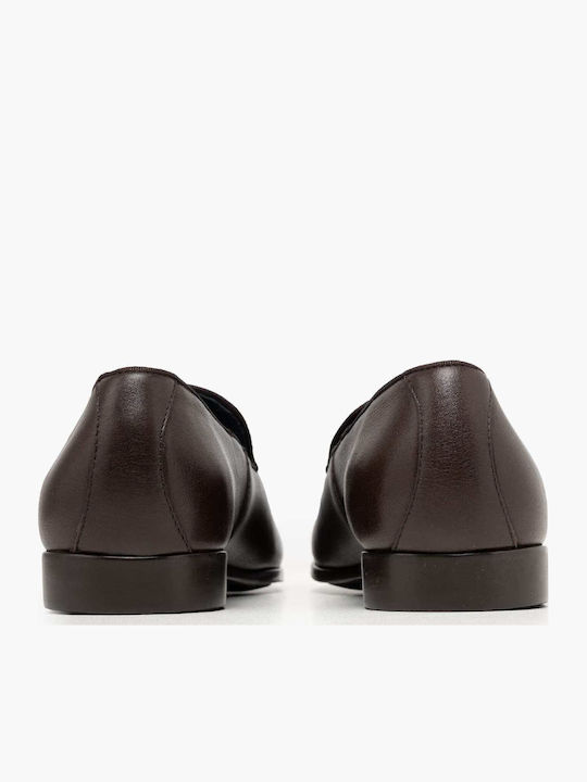 Δερμάτινα Ανδρικά Loafers σε Καφέ Χρώμα