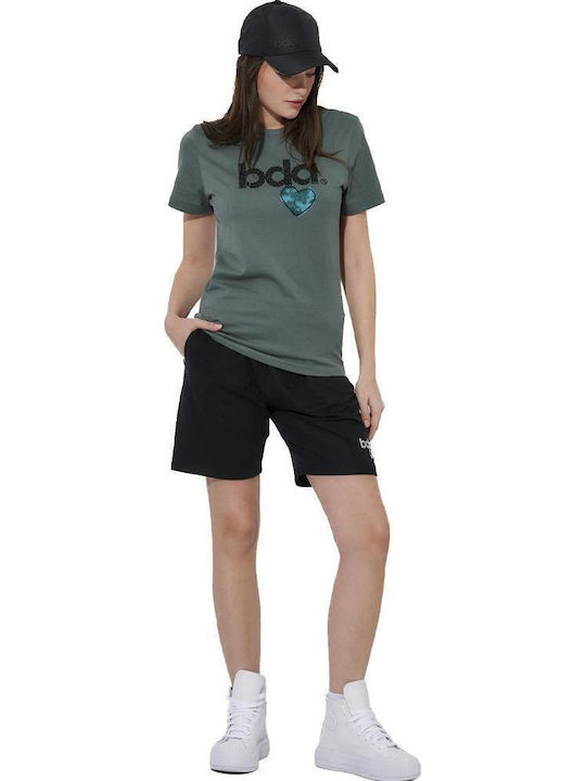 Damen Aktivbekleidung Bermudas Terry Schwarz