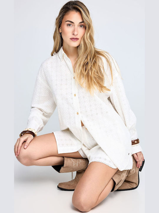 Damen-Shorts Weiß FBL013-117-03-Weiß