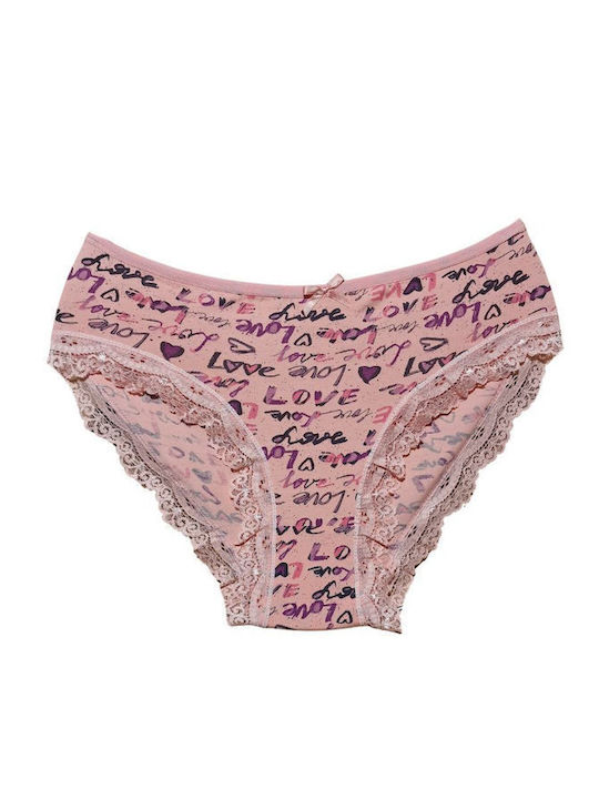 1507 Baumwoll Damen-Slips MultiPack mit Spitze Mehrfarbig