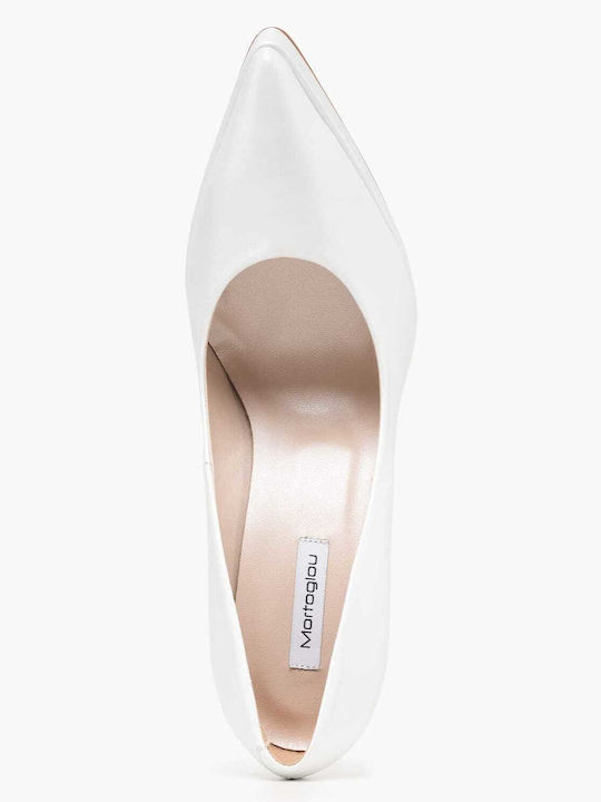 White Leather Heels