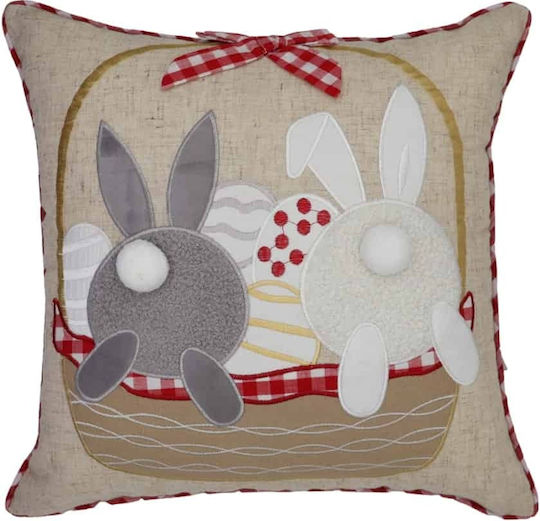 Πασχαλινή Διακοσμητική Μαξιλαροθήκη Ilis Home 0809 Beige 45x45