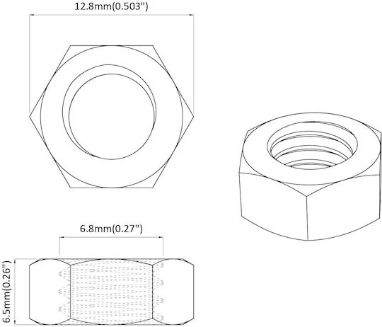 vidaXL Sicherungsnuss Für Schraube M6.5mm 2 Stück