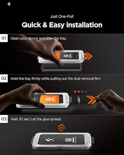 Spigen Glass.tr Ez Fit Pro HD Privacy Tempered Glass 2 Pieces Black (Galaxy S26+)
