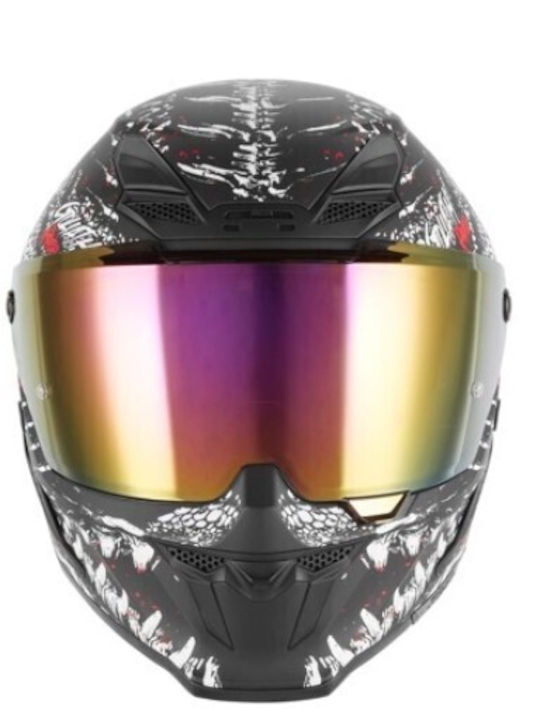 Nox Goliath Raptor Matt Black/Red Κράνος Μηχανής Full Face ECE 22.06 1550gr