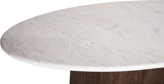 Purger Table Dining Room with Marble Surface White 180x90x76cm
