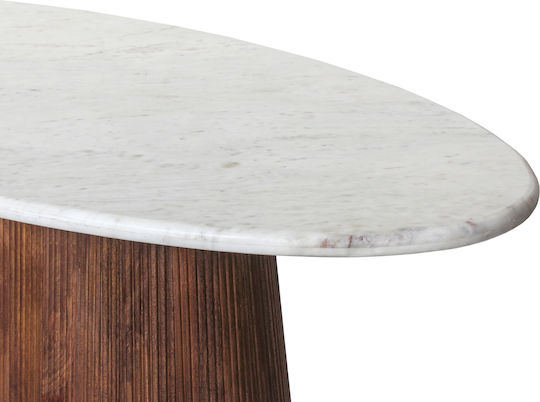 Purger Table Dining Room with Marble Surface White 180x90x76cm