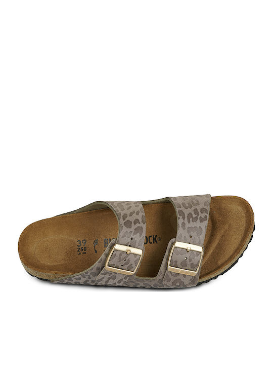 Leather Women's Sandals Grey Narrow Fit
