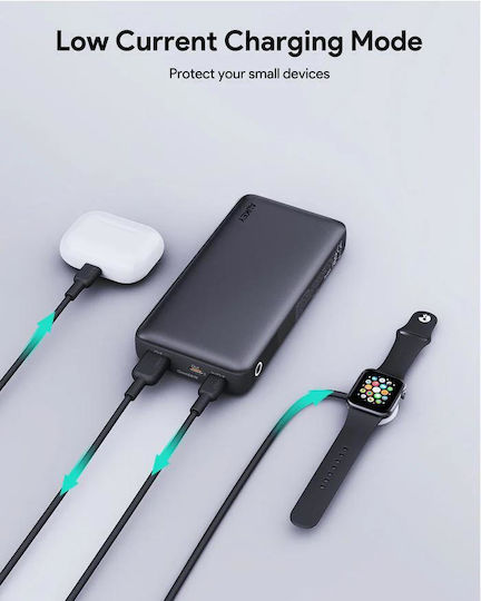 Aukey PB-Y42 Външна Батерия 20000mAh 30W с USB-A Изходен Порт и 2 USB-C Изходни Порта Power Delivery / PPS Черна