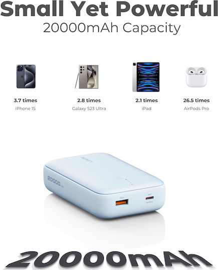 Aukey PB-Y57 Spark Mini Power Bank 20000mAh 22.5W Blau