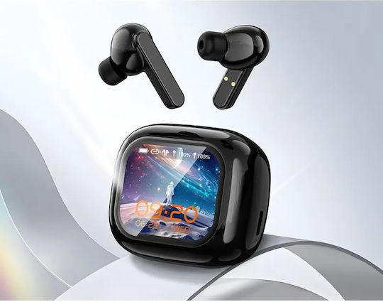 Hoco DES53 In-ear Bluetooth Handsfree Ακουστικά με Αντοχή στον Ιδρώτα και Θήκη Φόρτισης Μαύρα