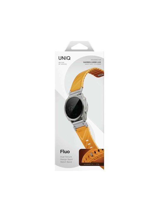 Uniq Fluo X Smart-fit Strap Garmin 22mm Orange Uniq-22mm-fluoporg