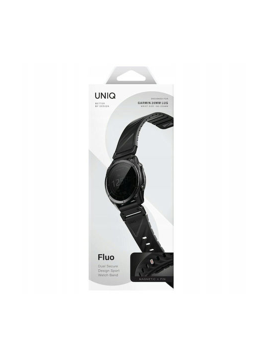 Uniq Fluo X Smart-fit Strap Garmin 26mm Black Uniq-26mm-fluomblk