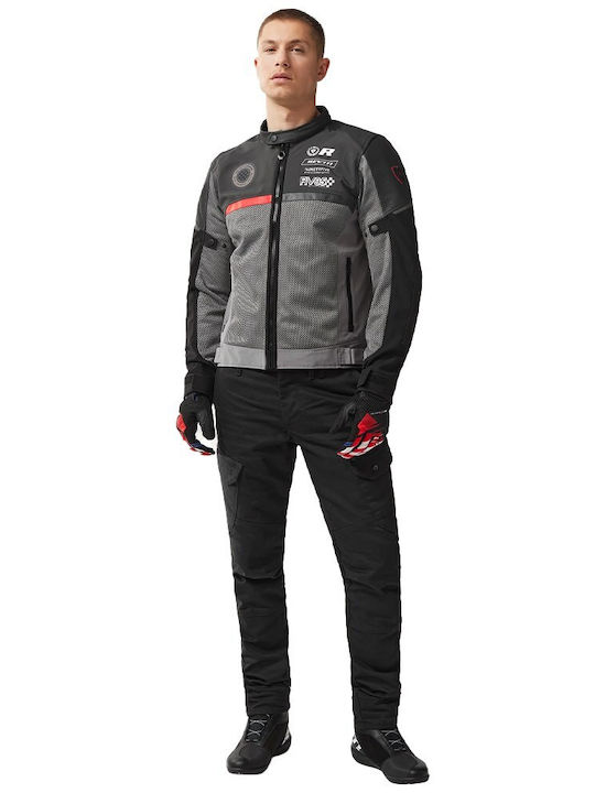 Rev'IT Swiftblade Καλοκαιρινό Ανδρικό Μπουφάν Μηχανής Softshell Black/Red
