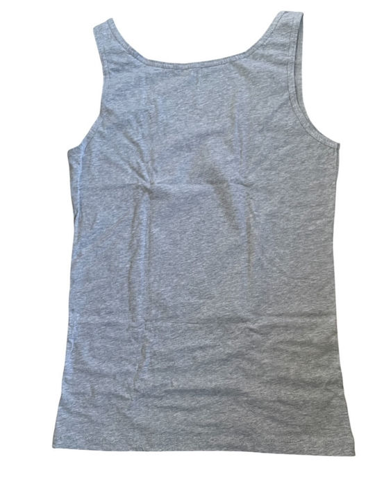 Gray Melange Women's Tank Top with Spaghetti Strap