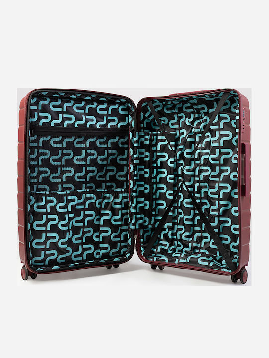 Paulter Travel Suitcases Burgundy with 4 Wheels