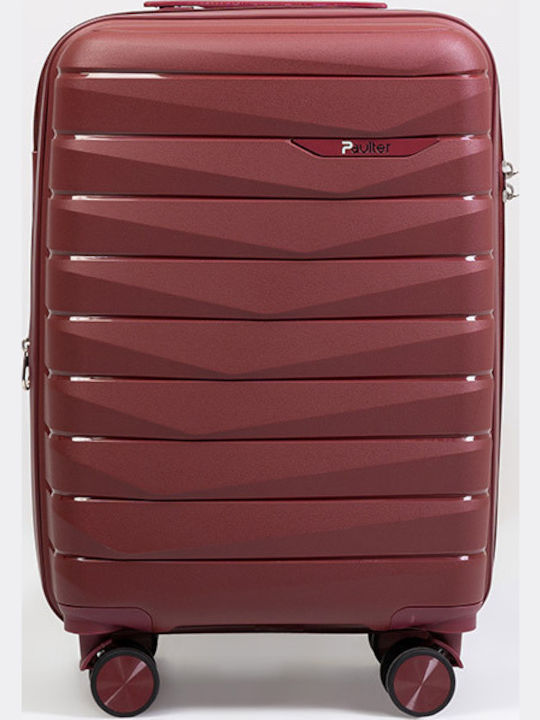 Paulter Travel Suitcases Burgundy with 4 Wheels