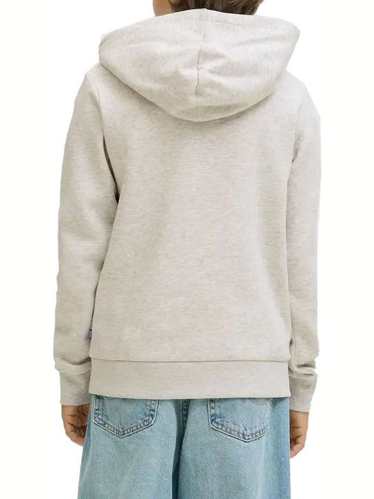 Kids Hoodie Sweatshirt White Melange Jones Jones