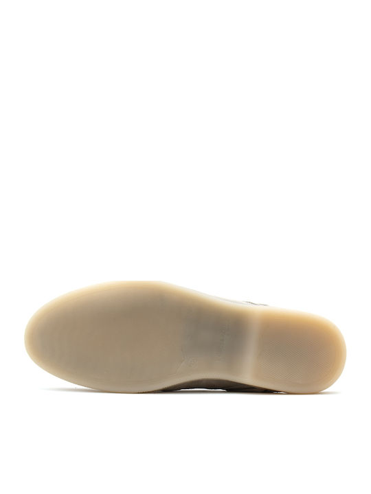 Suede Mules With High Heel In Beige Colour