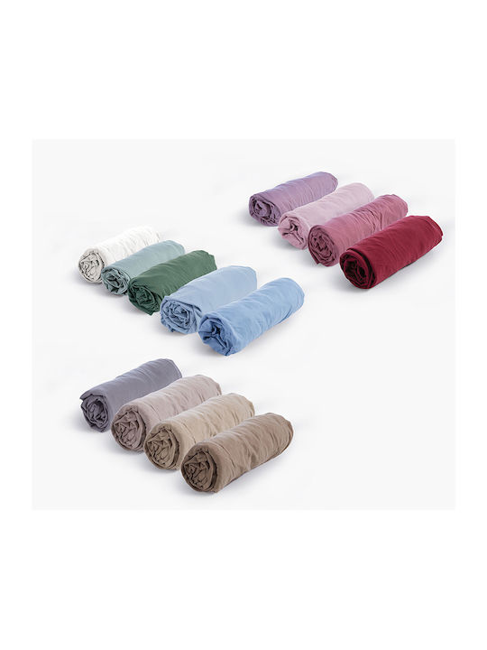 Nef-Nef Homeware Jersey Bettlaken Einzel mit Gummibettlaken 100x200+30cm 1