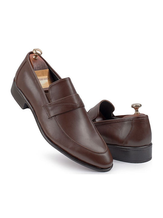 Leather Men's Moccasins in Brown Colour