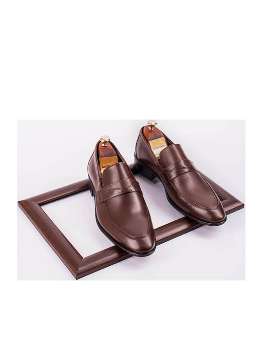 Leather Men's Moccasins in Brown Colour