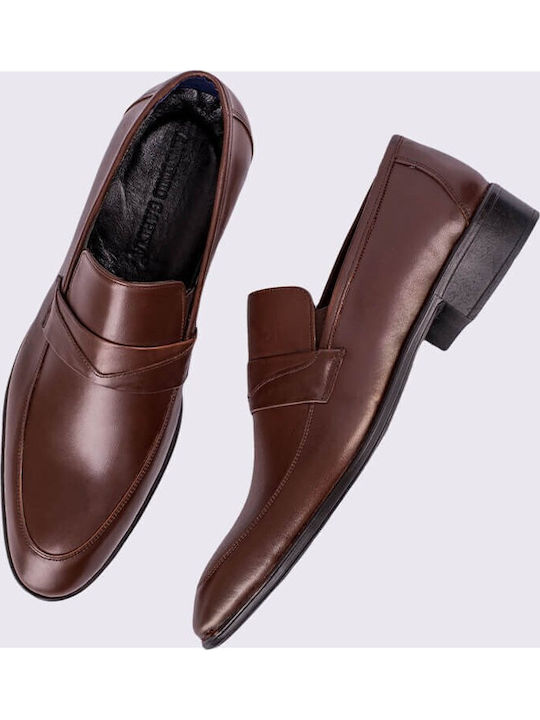 Leather Men's Moccasins in Brown Colour