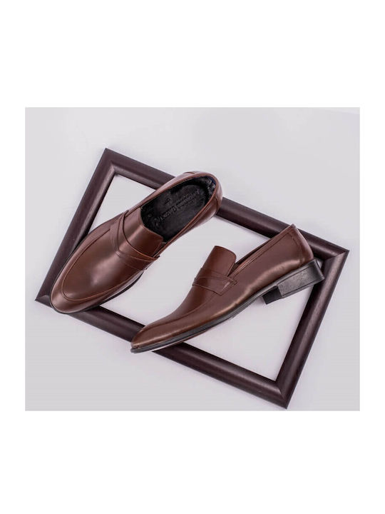 Leather Men's Moccasins in Brown Colour