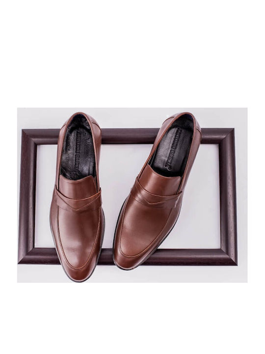Leather Men's Moccasins in Brown Colour
