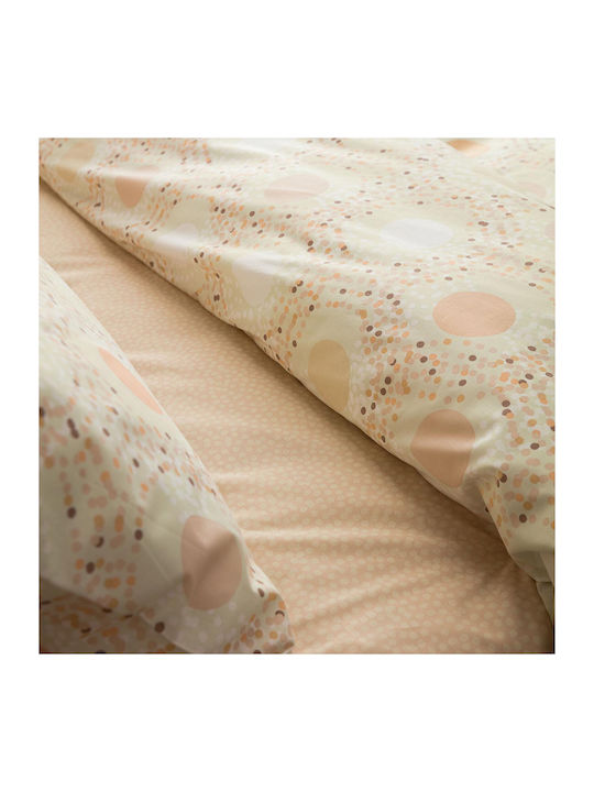 Vesta Home Amanda-1 Bed Sheets Set King Size 270x260cm Beige 4 Pieces