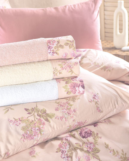 Rythmos Springtime Σετ Σεντόνια King Size 270x290εκ. Ροζ (4τμχ)