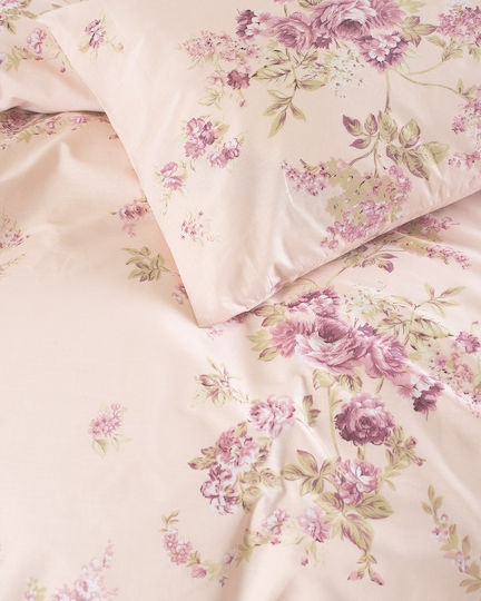 Rythmos Springtime Σετ Σεντόνια King Size 270x290εκ. Ροζ (4τμχ)