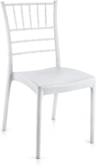 Set De Mobilier Pentru Catering Evenimente Raki Masă Rotundă Pliantă D180xh74cm 8 Scaune 44x42xh92cm Plastic Metal Alb