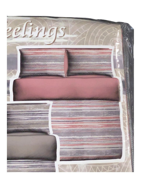 Sunshine 2022 Set Bed Sheets Double with Rubber Hugger 150x205+30cm 4 Pieces