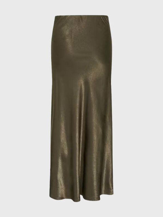 High Waist Maxi Skirt Khaki