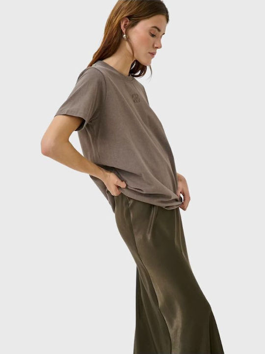 High Waist Maxi Skirt Khaki