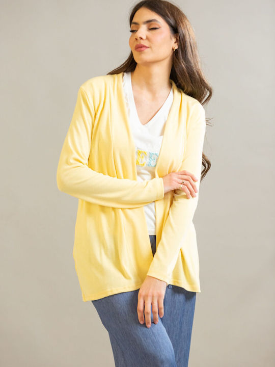 Women's Cardigan with Buttons Yellow