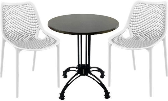 Garden & Outdoor Furniture Sets Dining Room for Small Balcony Maple 3 Pieces MAPLE