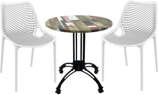 Garden & Outdoor Furniture Sets Dining Room for Small Balcony Maple 3 Pieces MAPLE