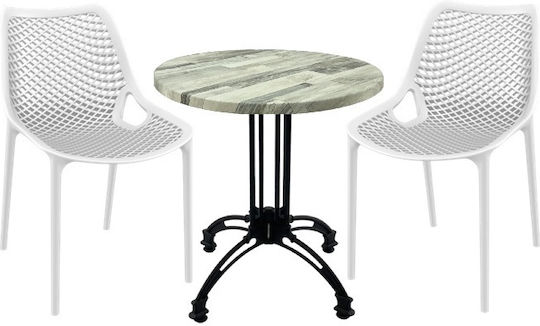 Garden & Outdoor Furniture Sets Dining Room for Small Balcony Maple 3 Pieces MAPLE