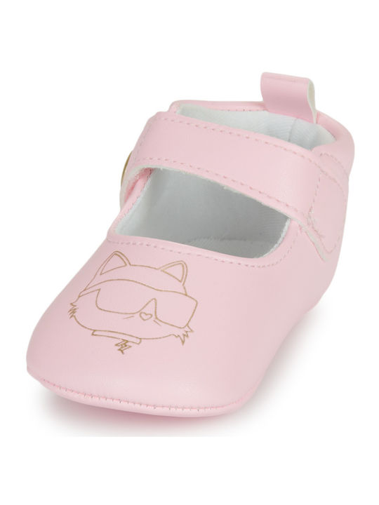 Karl Lagerfeld Baby Soft-Sole Slippers Pink