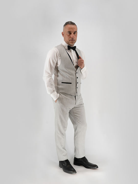 Men's Suit with Vest Gray Arzan
