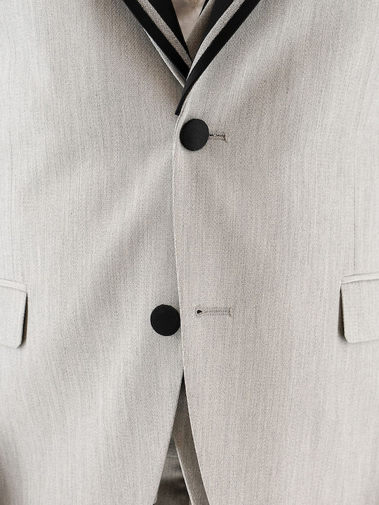 Men's Suit with Vest Gray Arzan
