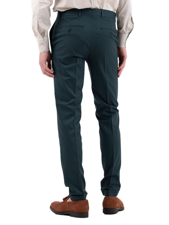 Summer Men's Suit with Vest Slim Fit Green
