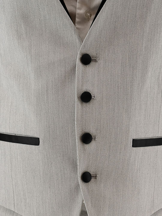 Men's Suit with Vest Gray Arzan