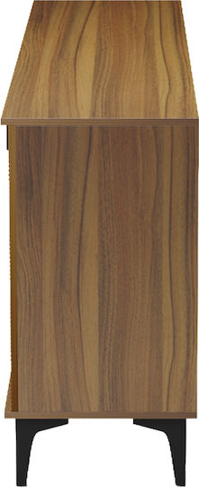 Μπουφές Riba από Ξύλο & Μέταλλο Καρυδί-μαύρη 180x40x78cm