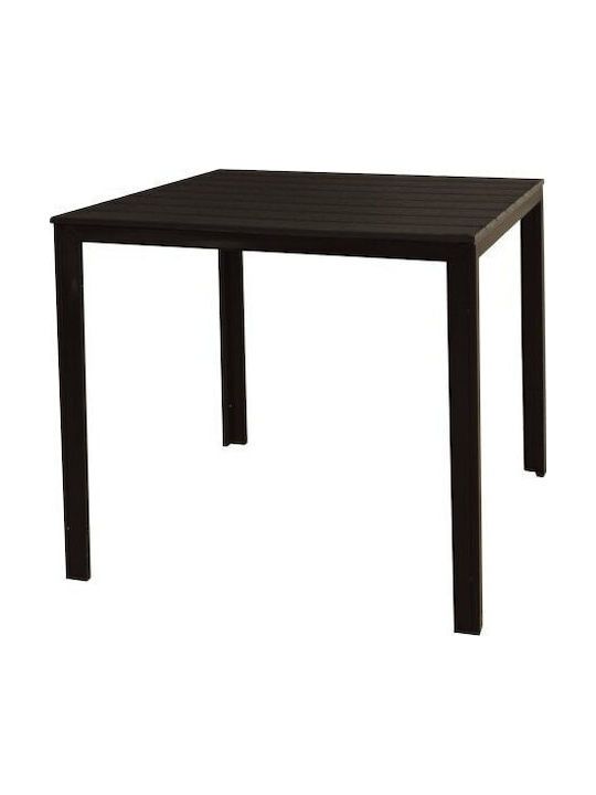 Set Sala De Mese Pentru Spații Exterioare Mici Baka 3 Piese Negru