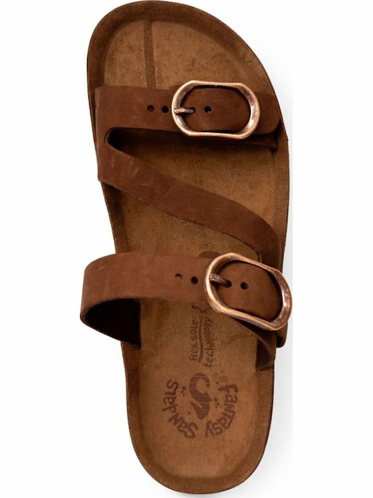 Fantasy Leather Women's Anatomic Sandals Brown